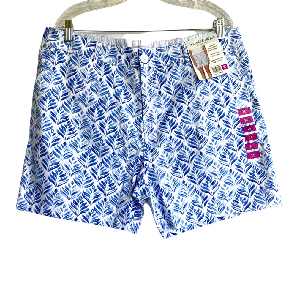 Caribbean Joe  Classic fit printed shorts.Sz 16